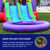Jelly Bean Castle Bounce House with Dual Lane Water Slide and Detachable Pool Combo