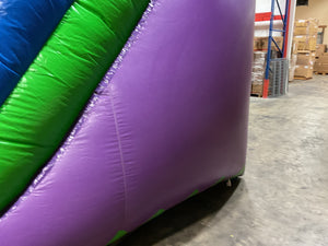 Refurbished 16' Purple Tropical Water Slide with Attached Pool