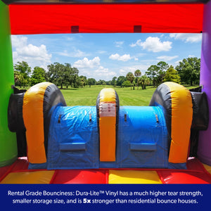 NEW! Ninja Warrior Dual Lane Inflatable Bounce House Combo