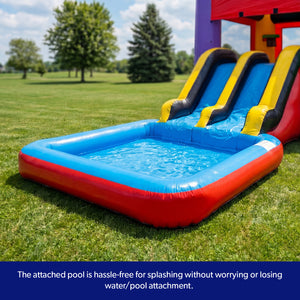 NEW! Ninja Warrior Dual Lane Inflatable Bounce House Combo