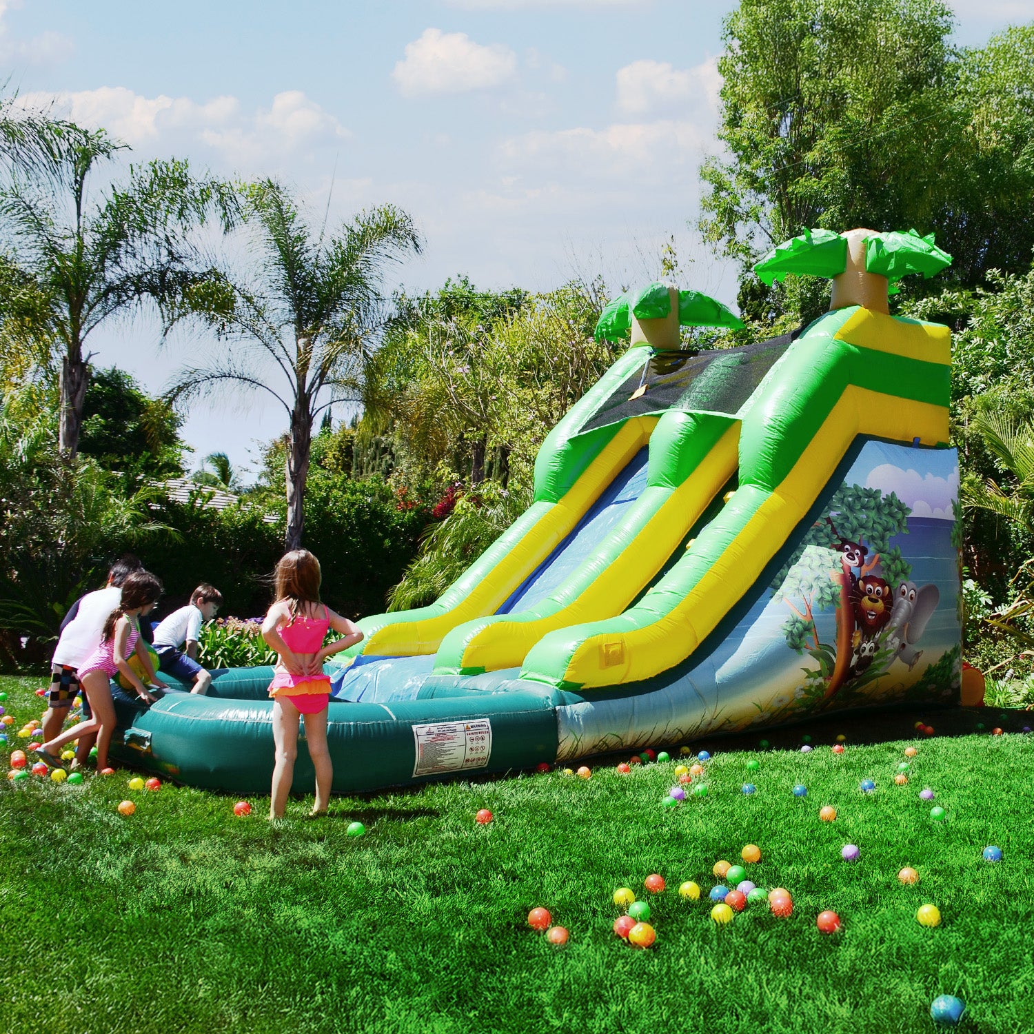 12' Safari Water Slide with Pool
