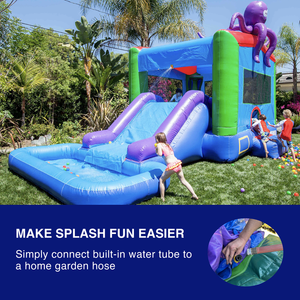 Octopus Bounce House Water Slide with Pool Combo
