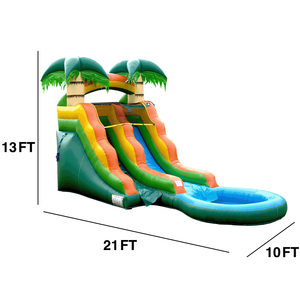 Summer Breeze 13’ Water Slide with Pool