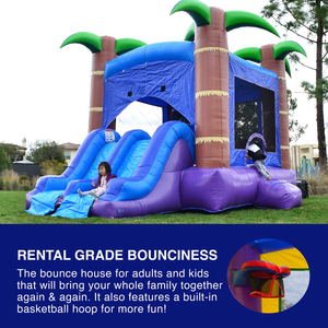 Enchanted Forest Bounce House with Dual Slide Combo