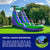 16' Purple Tropical Water Slide with Detachable Pool