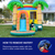 Tropical Breeze 24' x 12' Bounce House and Slide Combo with Detachable Pool