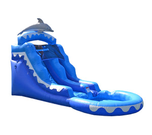 Dolphin 13’ Water Slide with Pool