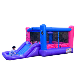 Dream Girl 16' x 9' Bounce House and Slide Combo with Pool