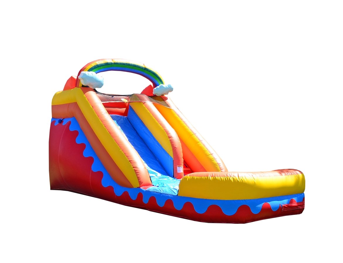 Rainbow Cloud 14’ Water Slide with Pool